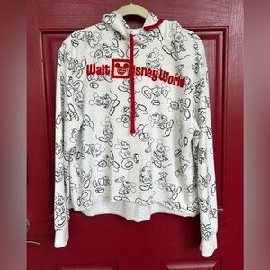 Disney Women's AOP Pullover Hoodie M Walt Disney World Mickey Mouse